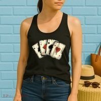 Poker Texas Hold'Em Gambling Casino 4 Aces Poker Women's Tank Top thumb 2
