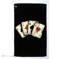 Poker Texas Hold'Em Gambling Casino 4 Aces Poker Golf Towel thumb 0