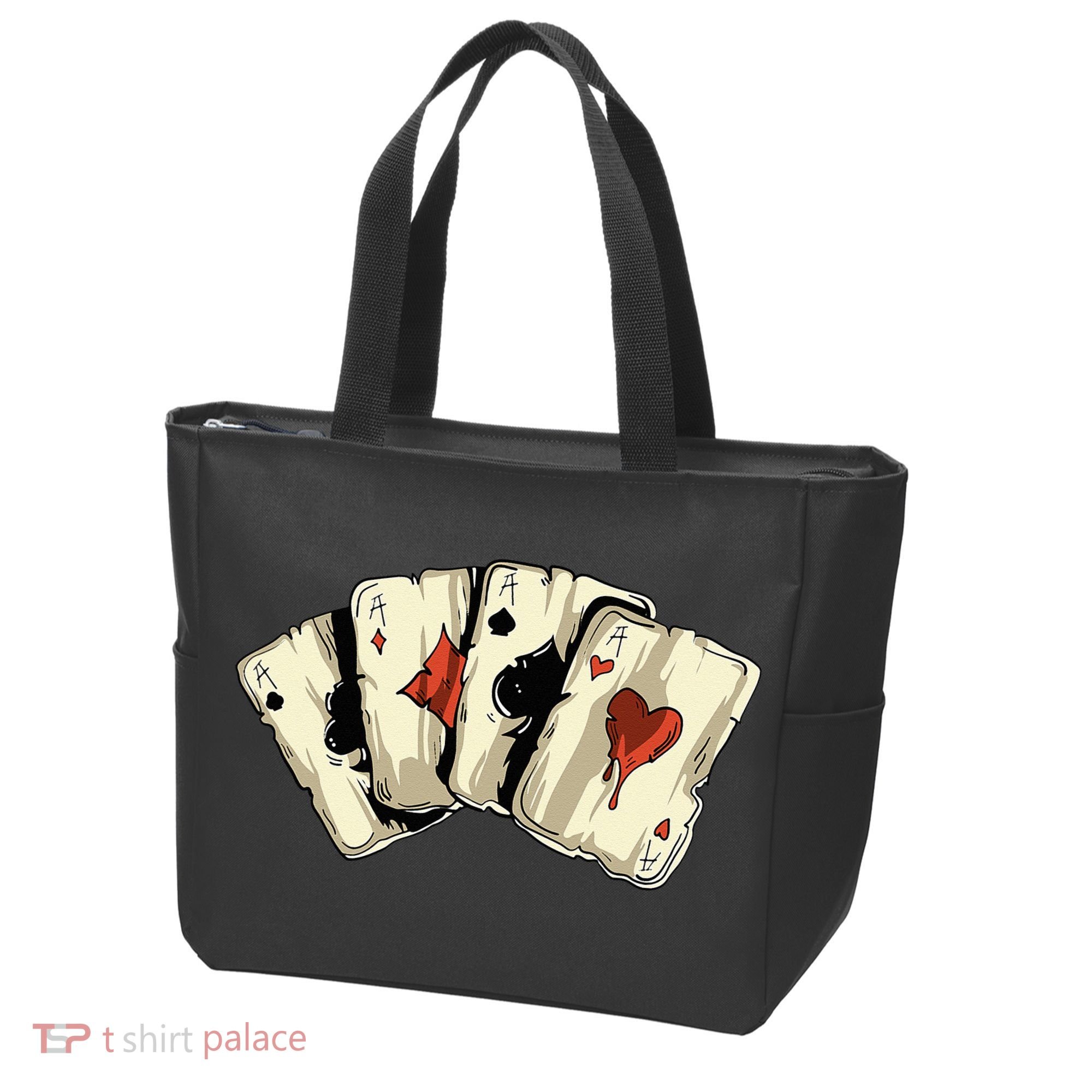 Poker Texas Hold'Em Gambling Casino 4 Aces Poker Tote Bag