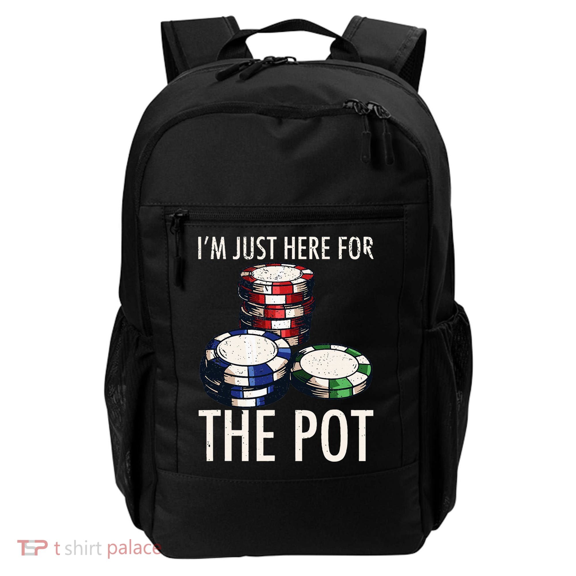 Poker Texas Hold'em Gambling Pot Cards Player Gift Backpack