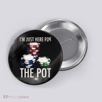 Poker Texas Hold'em Gambling Pot Cards Player Gift Button thumb 0