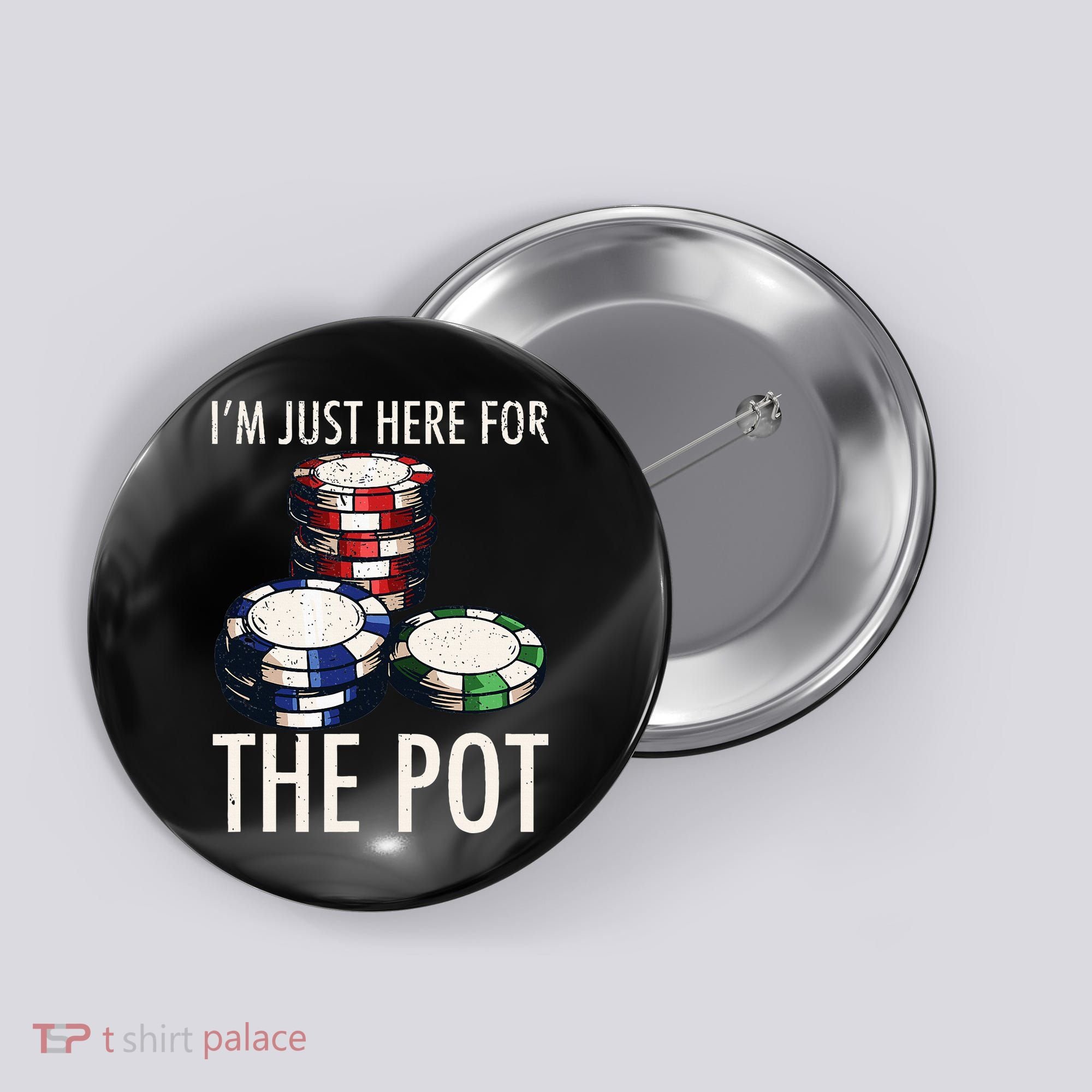 Poker Texas Hold'em Gambling Pot Cards Player Gift Button