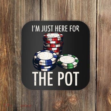 Poker Texas Hold'em Gambling Pot Cards Player Gift Coaster
