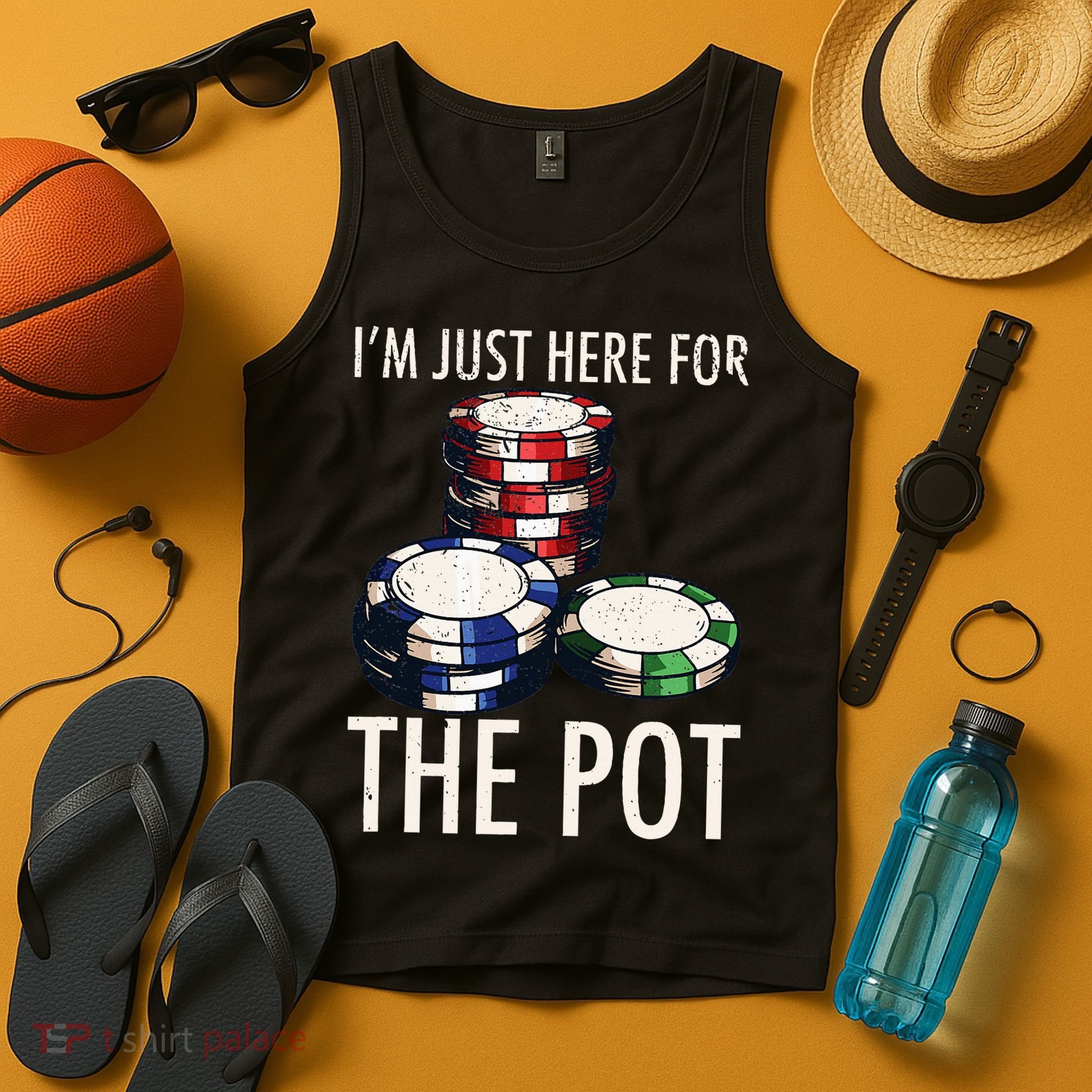 Poker Texas Hold'em Gambling Pot Cards Player Gift Tank Top