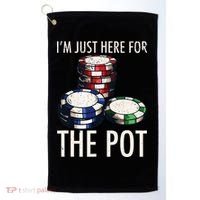 Poker Texas Hold'em Gambling Pot Cards Player Gift Golf Towel thumb 0