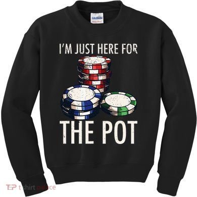 Poker Texas Hold'em Gambling Pot Cards Player Gift Kids Sweatshirt