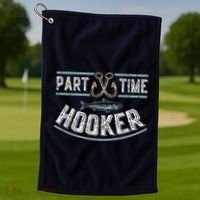 Part Time Hooker Fishing Golf Towel thumb 1