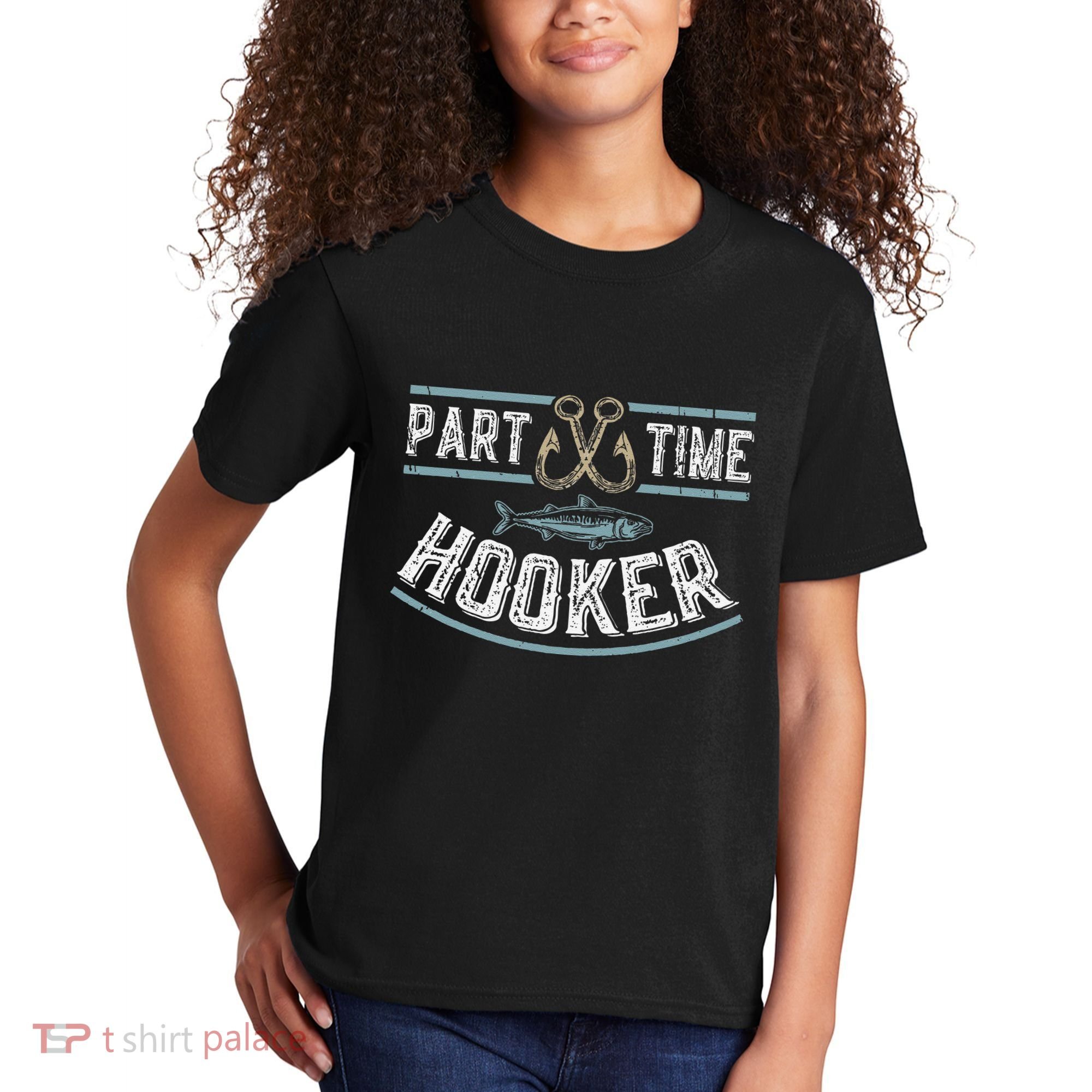 Part Time Hooker Fishing Kids T-Shirt
