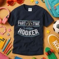 Part Time Hooker Fishing Kids T-Shirt thumb 3