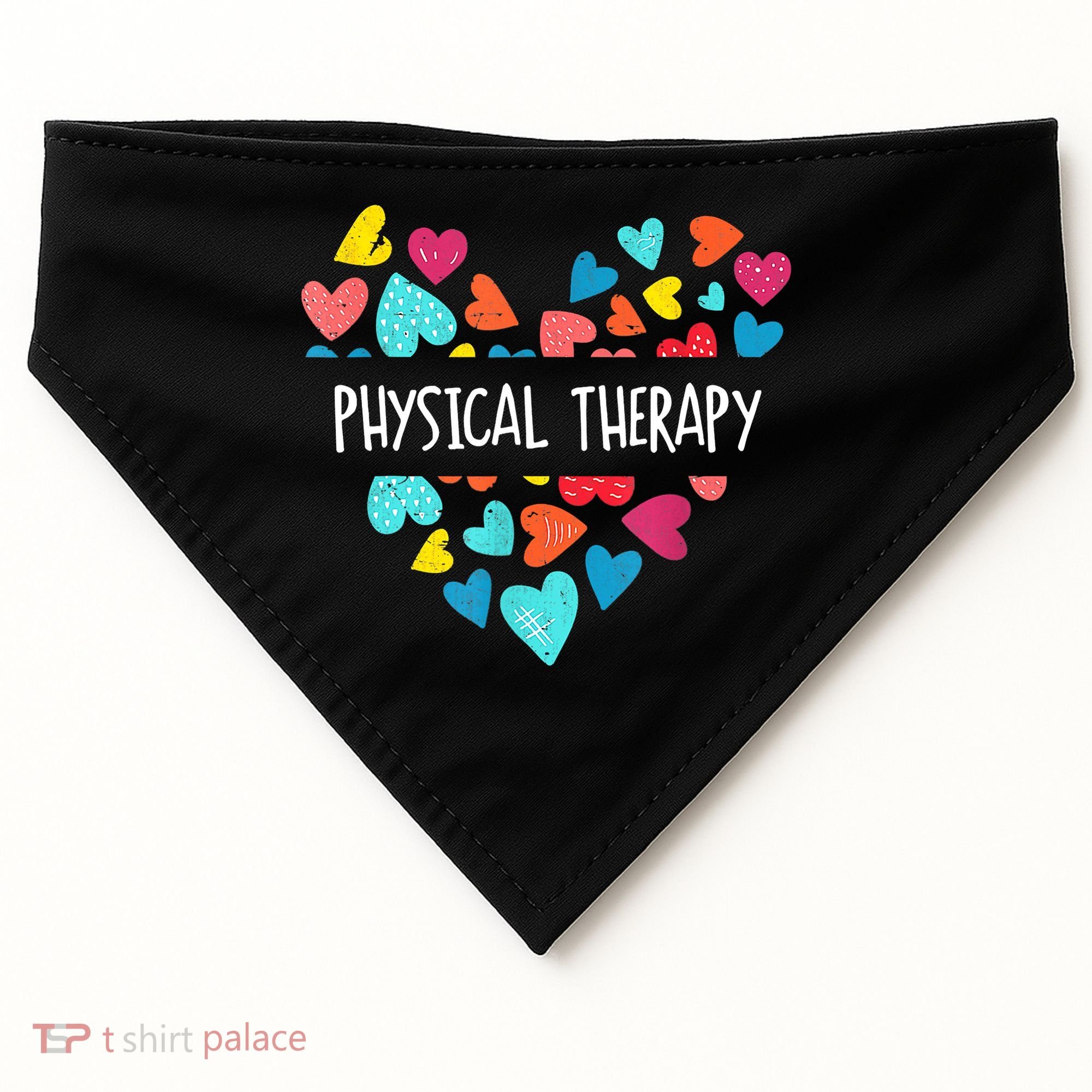 Physical Therapy Heart Love PT Doctor Therapist Nursing USA-Made Doggie Bandana
