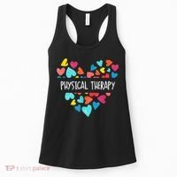 Physical Therapy Heart Love PT Doctor Therapist Nursing Women's Tank Top thumb 0