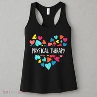 Physical Therapy Heart Love PT Doctor Therapist Nursing Women's Tank Top thumb 3