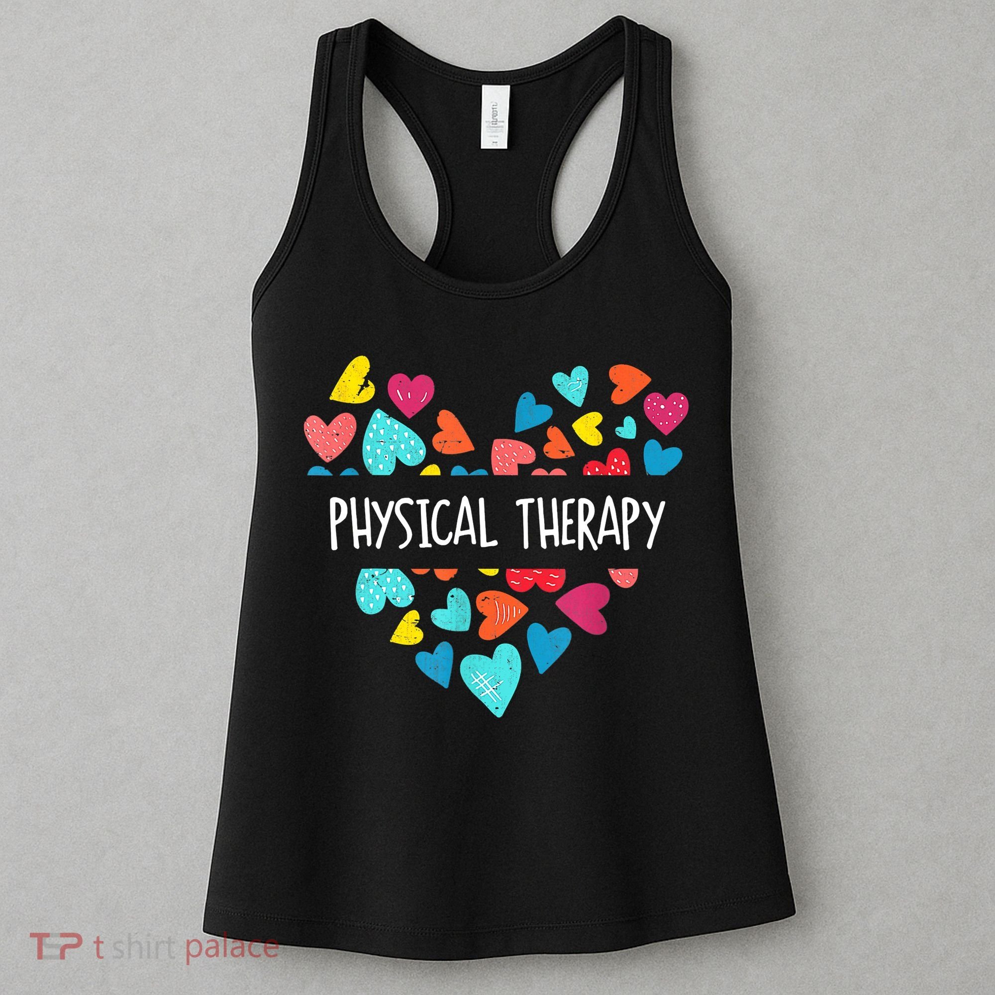 Physical Therapy Heart Love PT Doctor Therapist Nursing Women's Tank Top