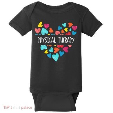Physical Therapy Heart Love PT Doctor Therapist Nursing Baby Bodysuit