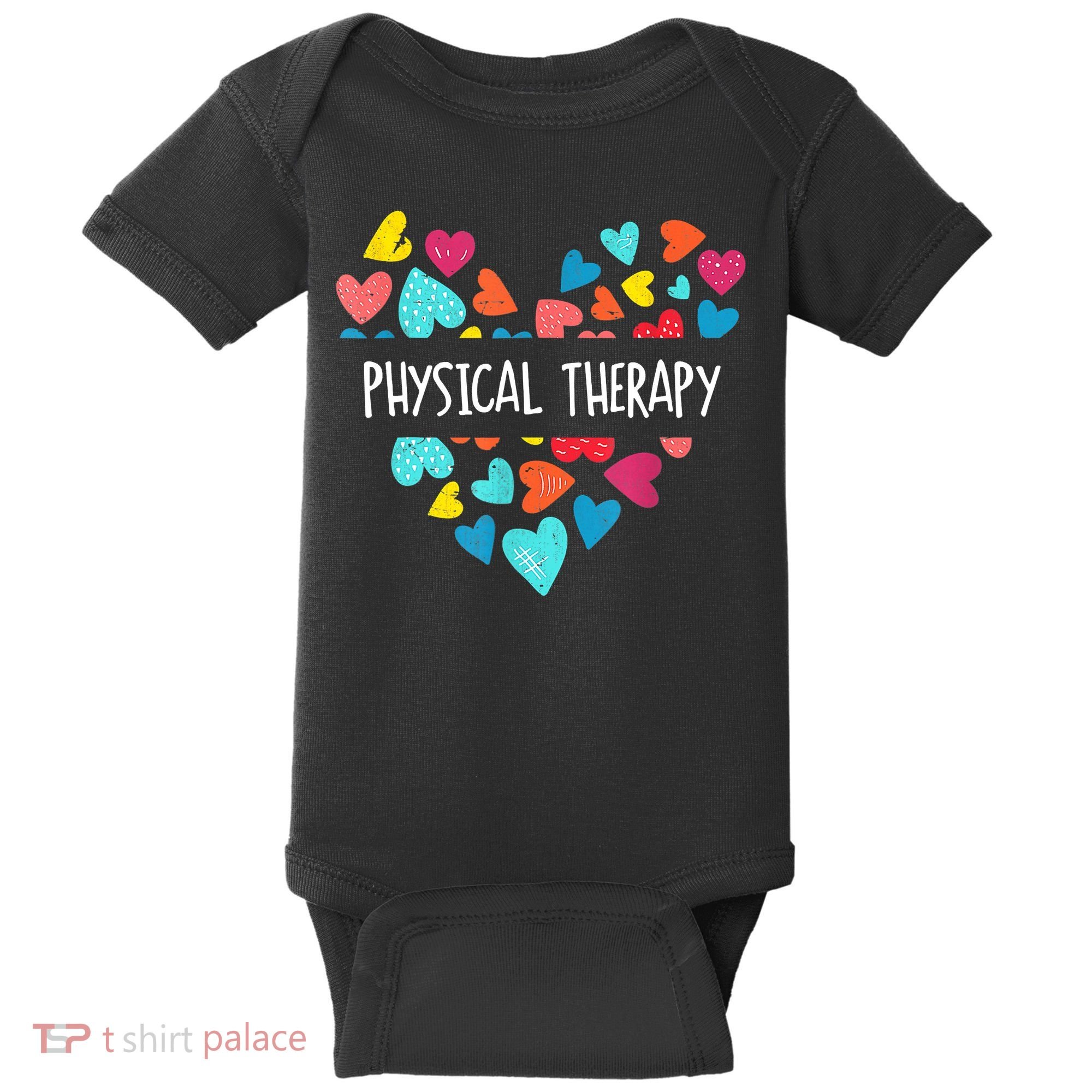 Physical Therapy Heart Love PT Doctor Therapist Nursing Baby Bodysuit