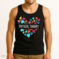 Physical Therapy Heart Love PT Doctor Therapist Nursing Tank Top thumb 3