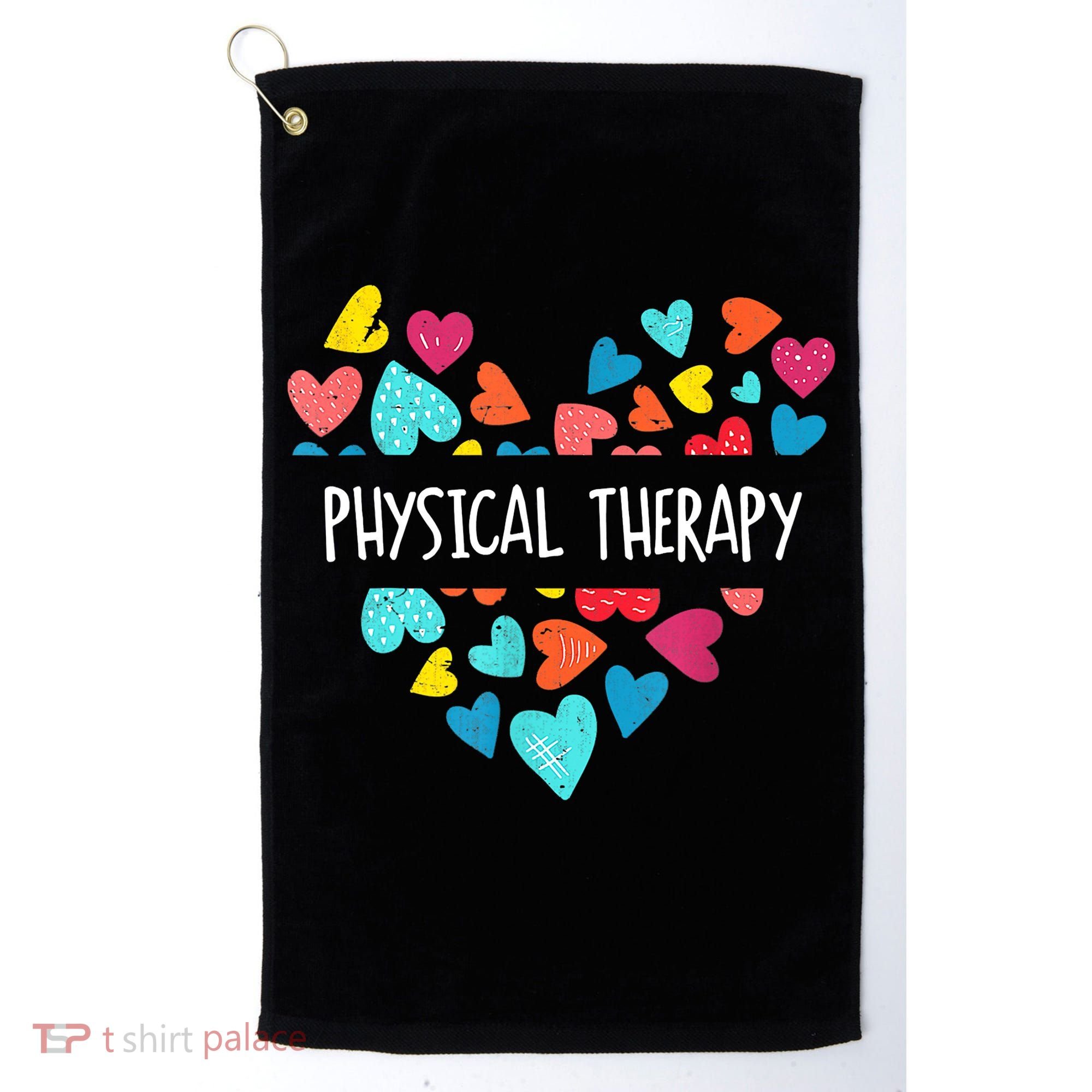 Physical Therapy Heart Love PT Doctor Therapist Nursing Golf Towel