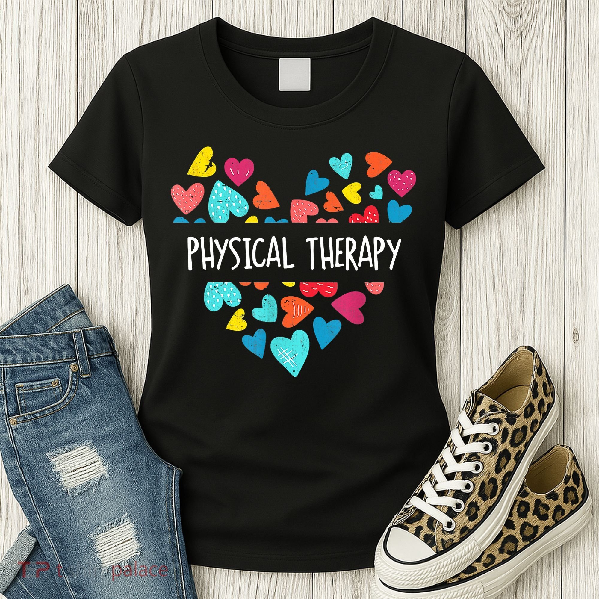 Physical Therapy Heart Love PT Doctor Therapist Nursing Women's T-Shirt