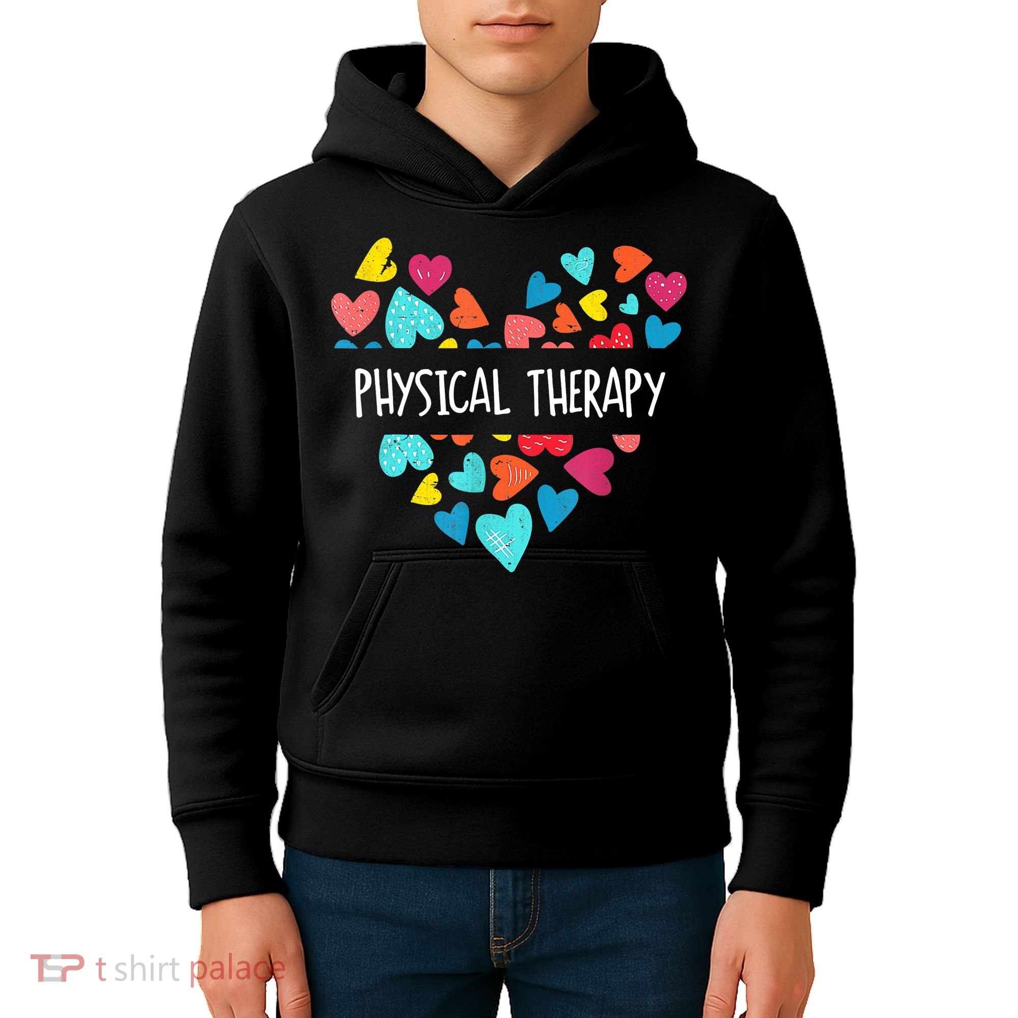 Physical Therapy Heart Love PT Doctor Therapist Nursing Kids Hoodie