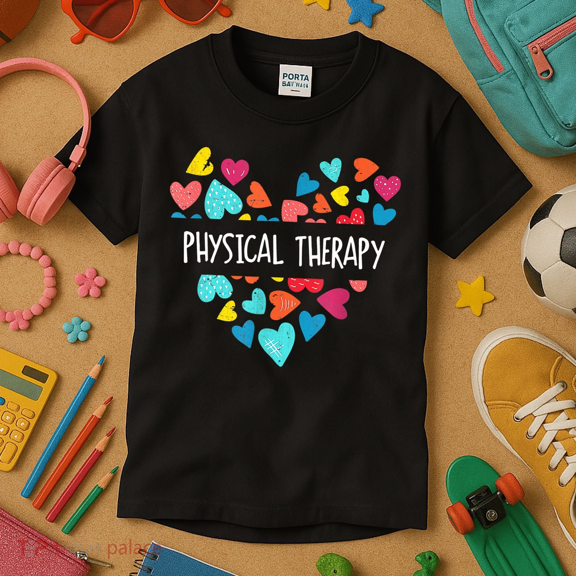 Physical Therapy Heart Love PT Doctor Therapist Nursing Kids T-Shirt