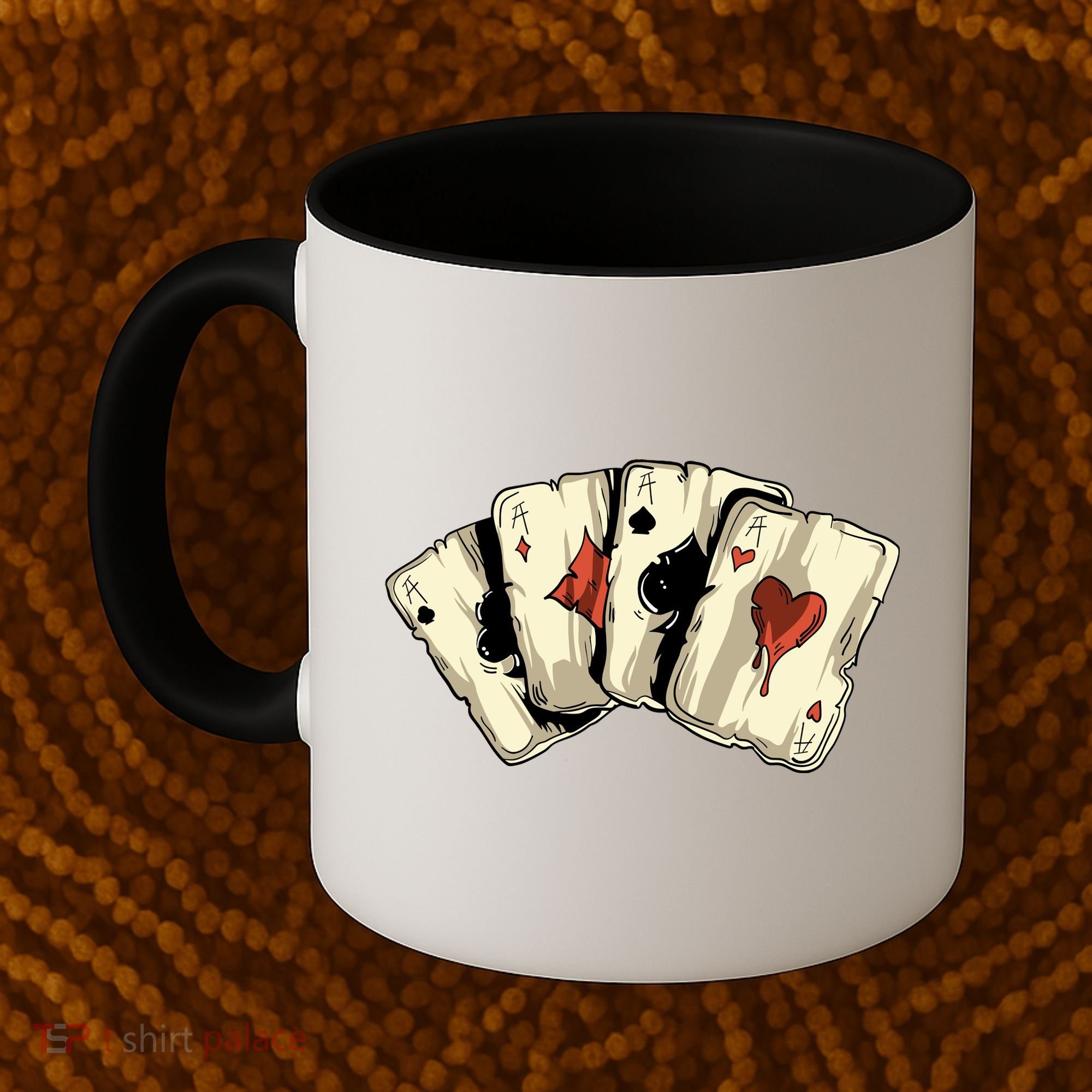 Poker Texas HoldEm Gambling Casino 4 Aces Poker Coffee Mug
