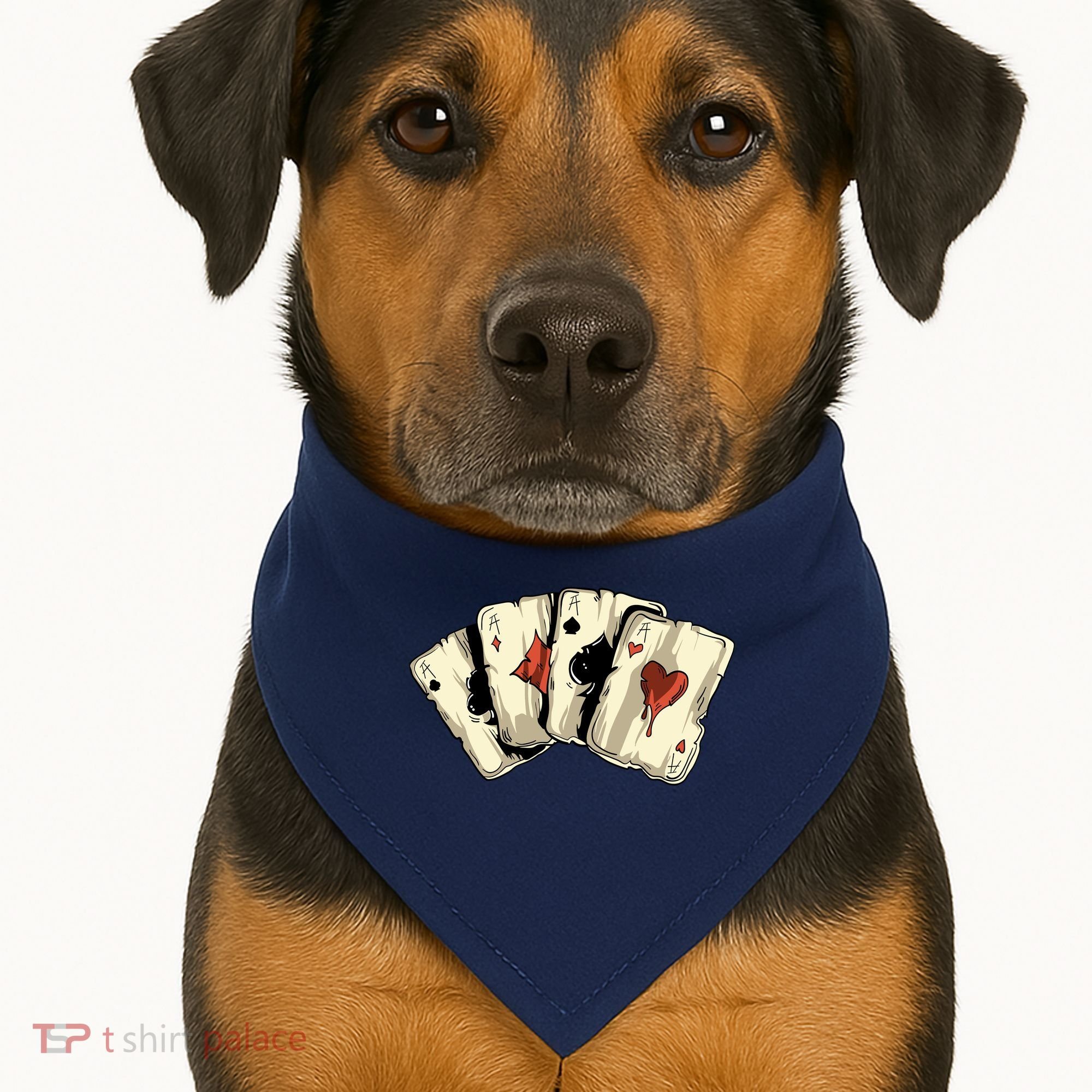 Poker Texas HoldEm Gambling Casino 4 Aces Poker USA-Made Doggie Bandana