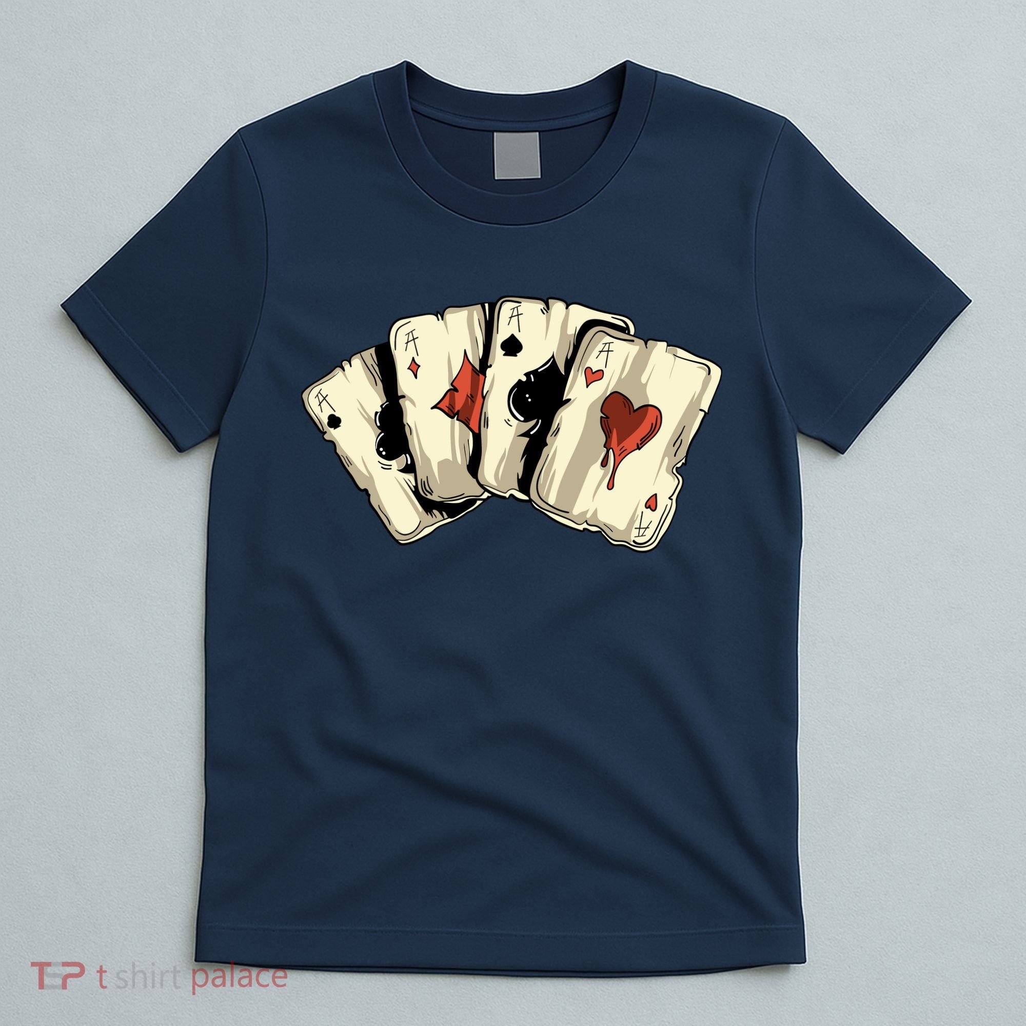 Poker Texas HoldEm Gambling Casino 4 Aces Poker T-Shirt