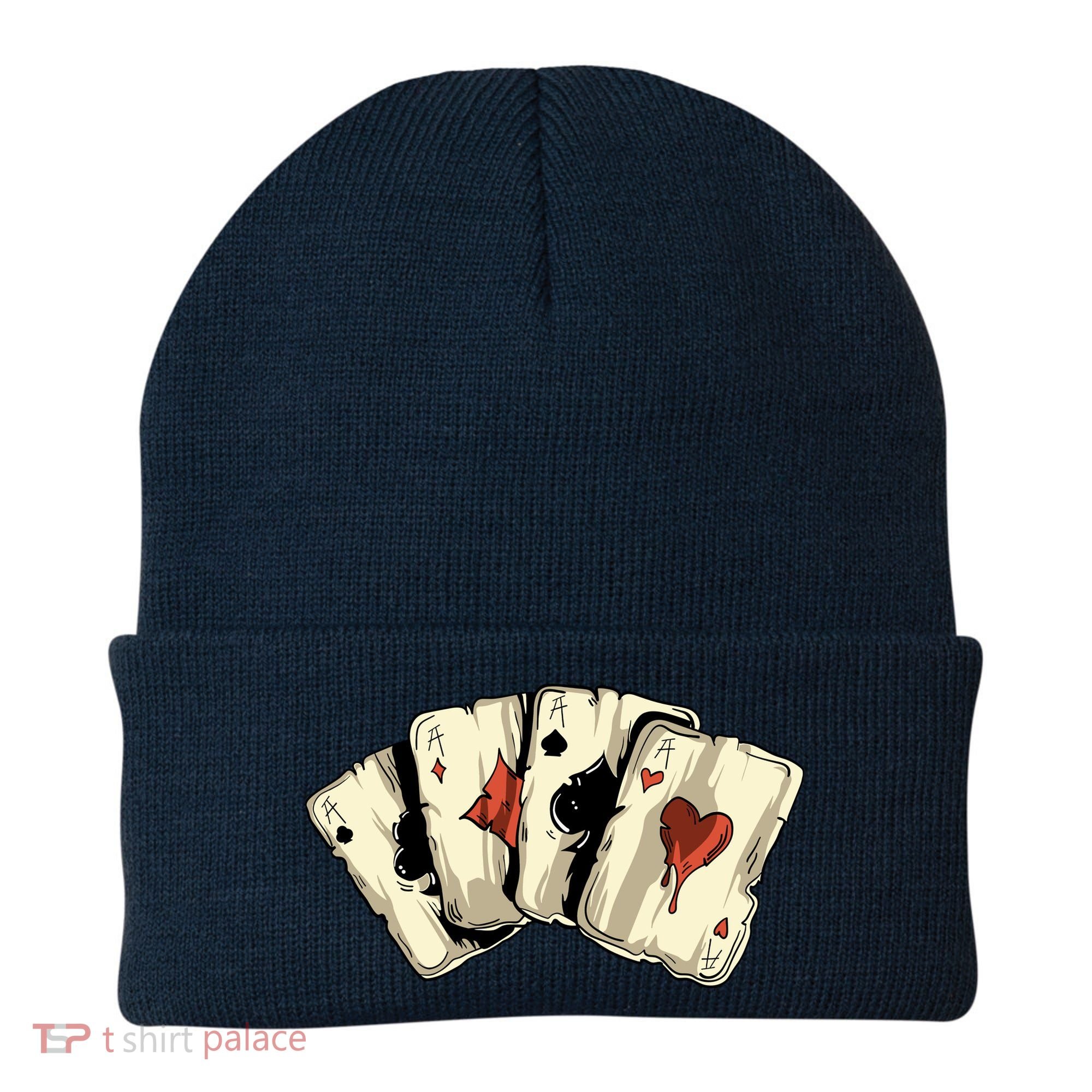 Poker Texas HoldEm Gambling Casino 4 Aces Poker Beanie