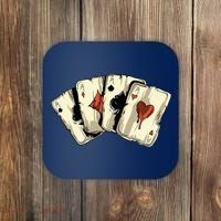 Poker Texas HoldEm Gambling Casino 4 Aces Poker Coaster thumb 0