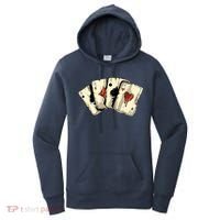 Poker Texas HoldEm Gambling Casino 4 Aces Poker Women's Hoodie thumb 0