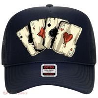Poker Texas HoldEm Gambling Casino 4 Aces Poker Hat thumb 0
