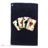 Poker Texas HoldEm Gambling Casino 4 Aces Poker Golf Towel thumb 0