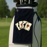 Poker Texas HoldEm Gambling Casino 4 Aces Poker Golf Towel thumb 2