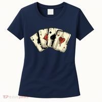 Poker Texas HoldEm Gambling Casino 4 Aces Poker Women's T-Shirt thumb 0