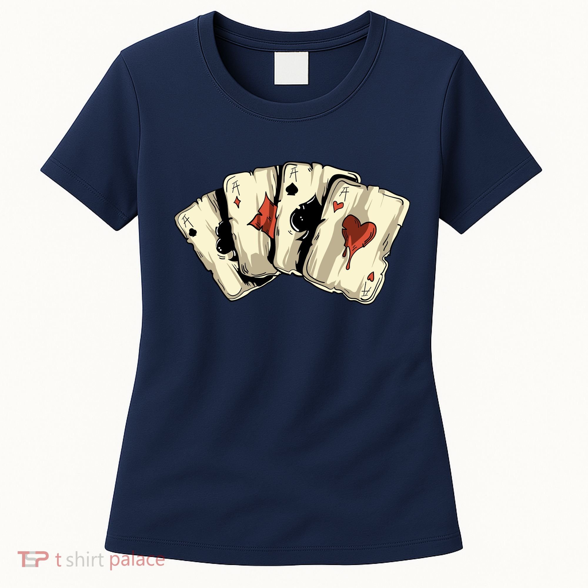 Poker Texas HoldEm Gambling Casino 4 Aces Poker Women's T-Shirt