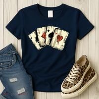 Poker Texas HoldEm Gambling Casino 4 Aces Poker Women's T-Shirt thumb 3
