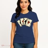 Poker Texas HoldEm Gambling Casino 4 Aces Poker Women's T-Shirt thumb 4