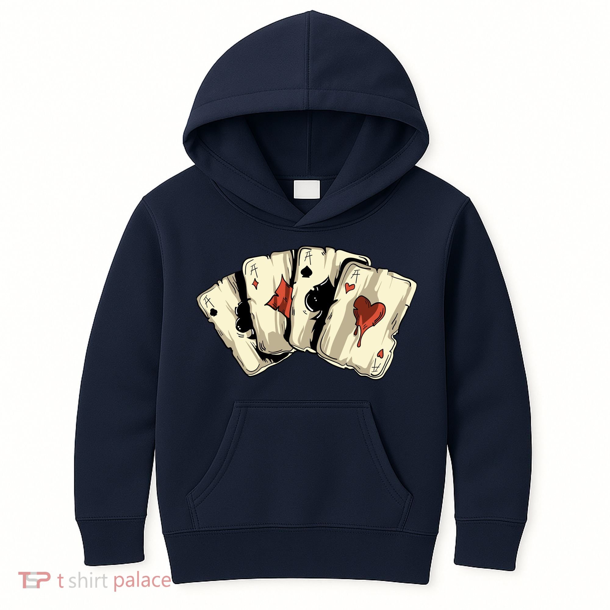 Poker Texas HoldEm Gambling Casino 4 Aces Poker Kids Hoodie