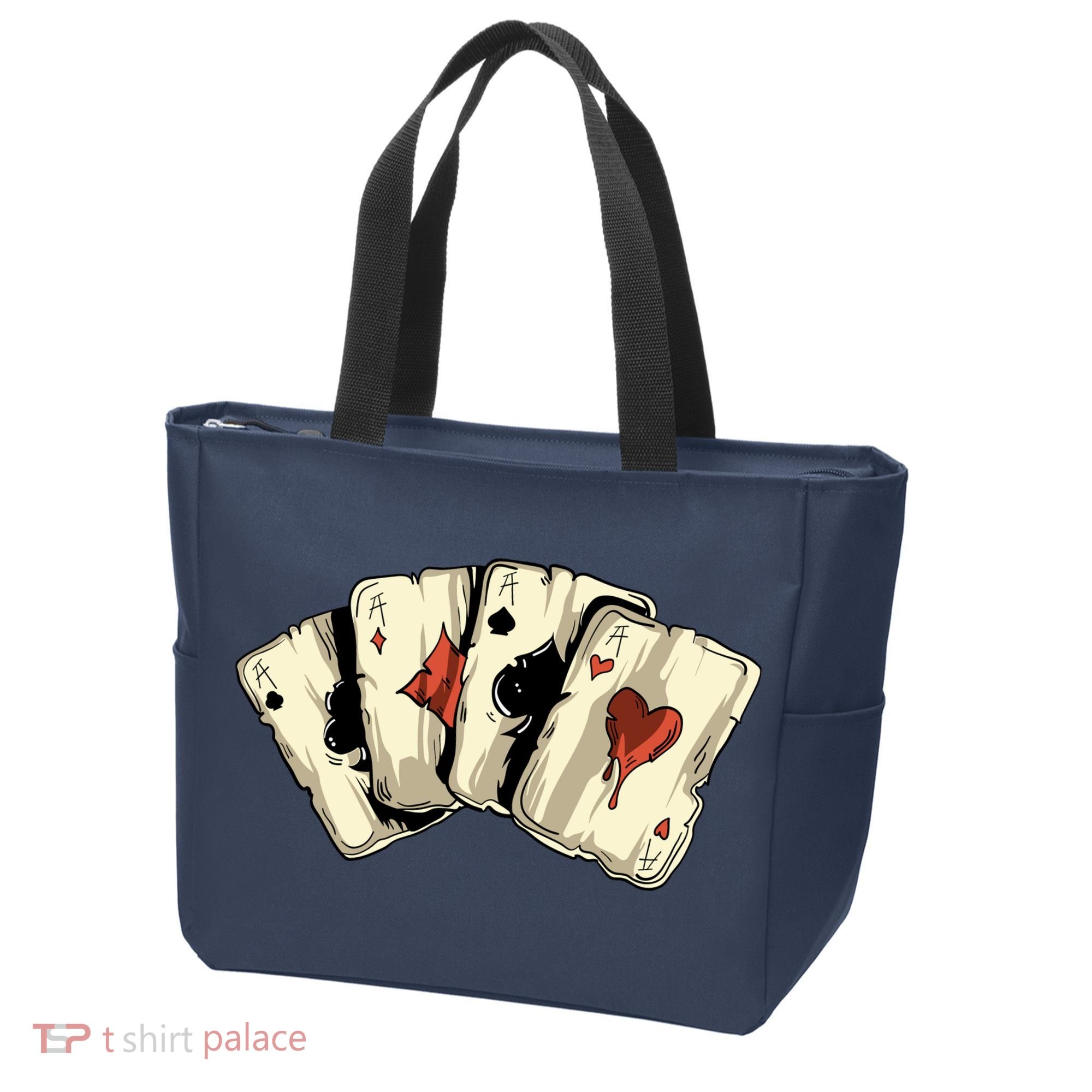 Poker Texas HoldEm Gambling Casino 4 Aces Poker Tote Bag