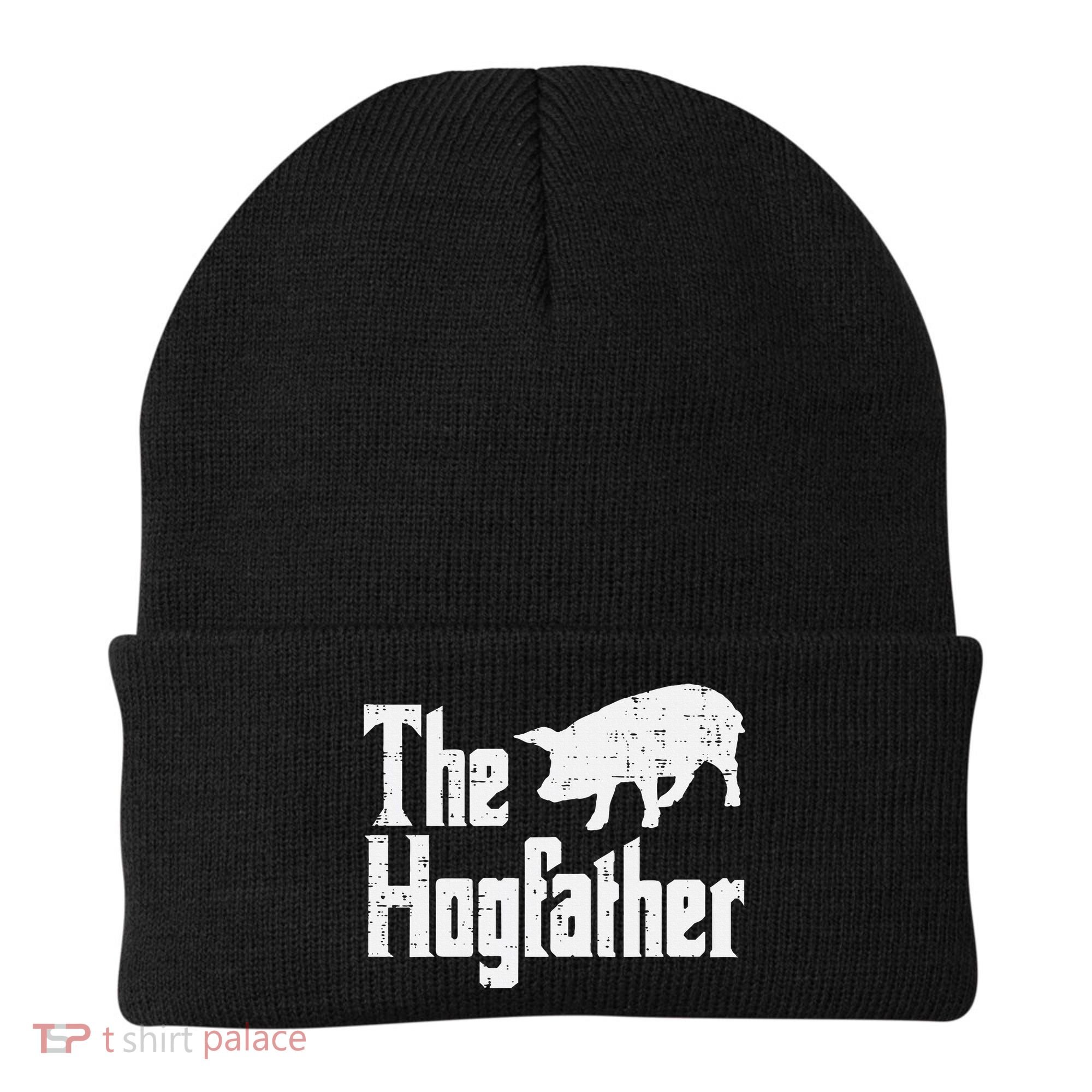Pig The Hogfather Funny Hog Dad Fathers Day Parody Papa Beanie