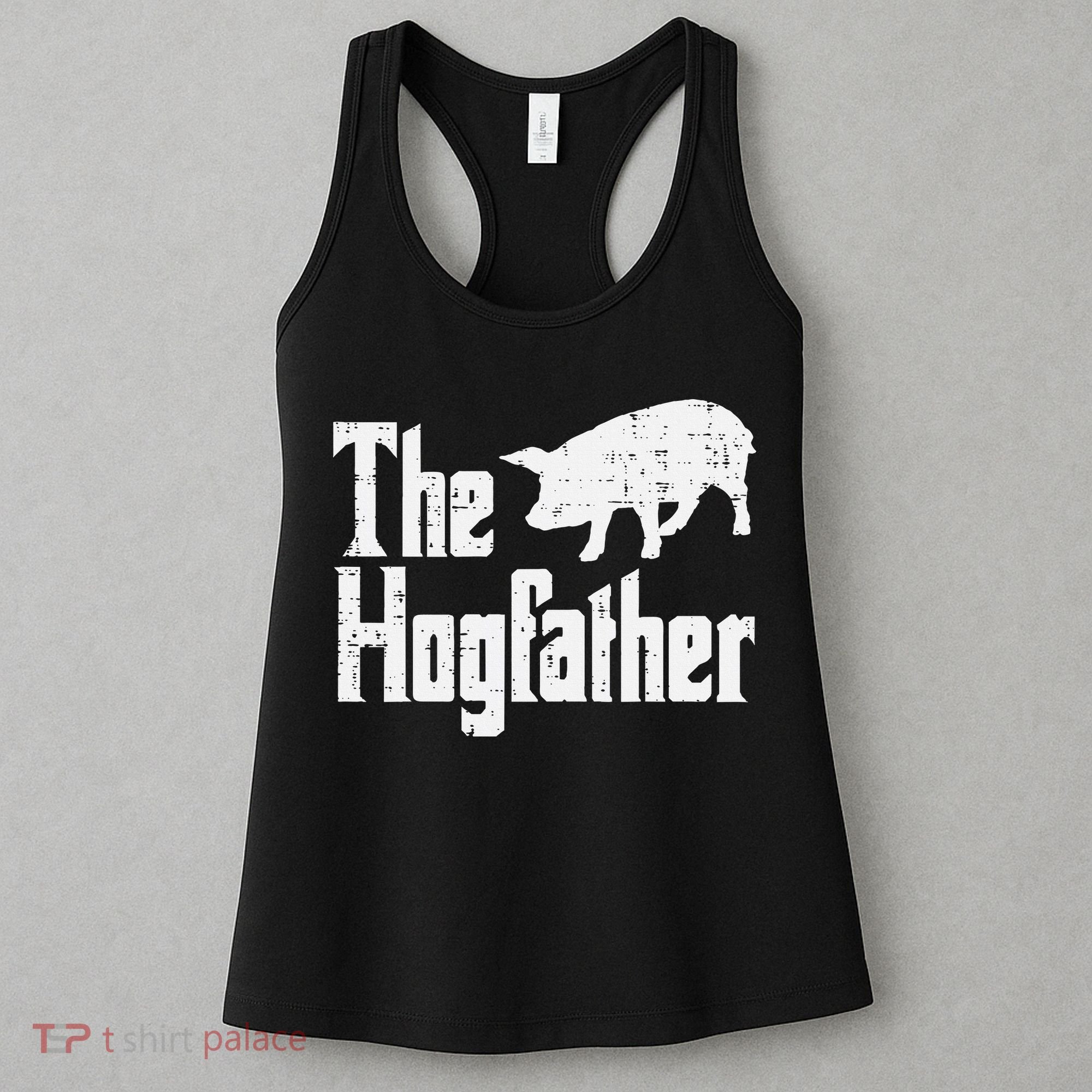 Pig The Hogfather Funny Hog Dad Fathers Day Parody Papa Women's Tank Top