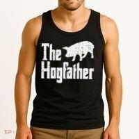 Pig The Hogfather Funny Hog Dad Fathers Day Parody Papa Tank Top thumb 3