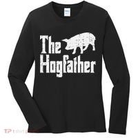 Pig The Hogfather Funny Hog Dad Fathers Day Parody Papa Women's Long Sleeve Shirt thumb 0