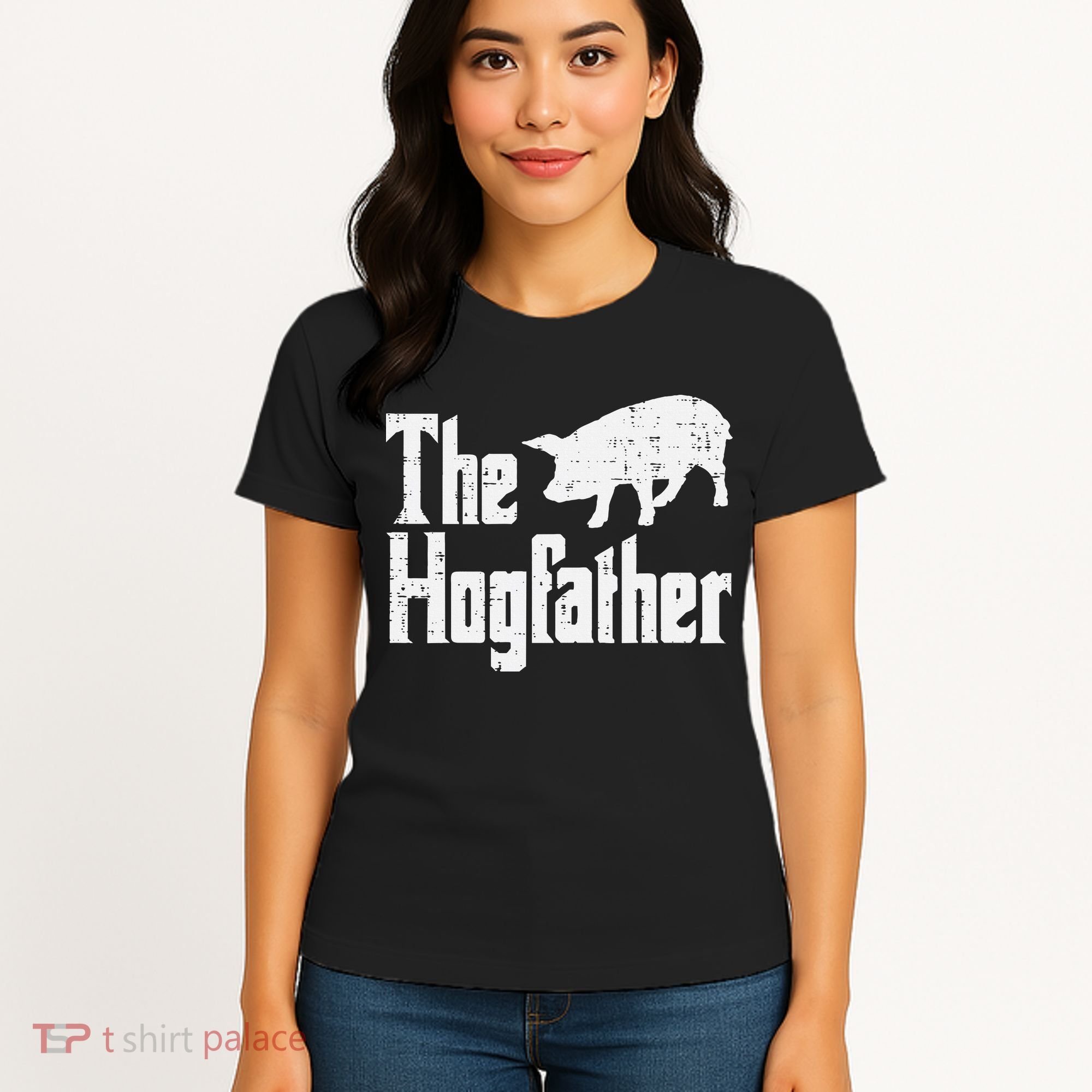 Pig The Hogfather Funny Hog Dad Fathers Day Parody Papa Women's T-Shirt
