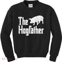 Pig The Hogfather Funny Hog Dad Fathers Day Parody Papa Kids Sweatshirt thumb 0