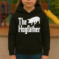 Pig The Hogfather Funny Hog Dad Fathers Day Parody Papa Kids Hoodie thumb 3