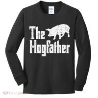Pig The Hogfather Funny Hog Dad Fathers Day Parody Papa Kids Long Sleeve Shirt thumb 0
