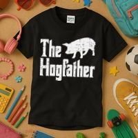 Pig The Hogfather Funny Hog Dad Fathers Day Parody Papa Kids T-Shirt thumb 3