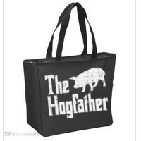 Pig The Hogfather Funny Hog Dad Fathers Day Parody Papa Tote Bag thumb 2