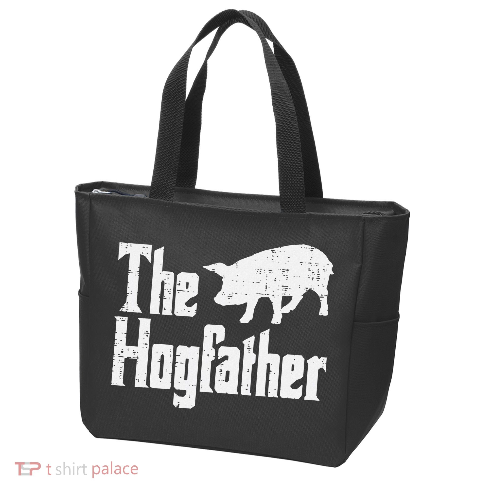 Pig The Hogfather Funny Hog Dad Fathers Day Parody Papa Tote Bag